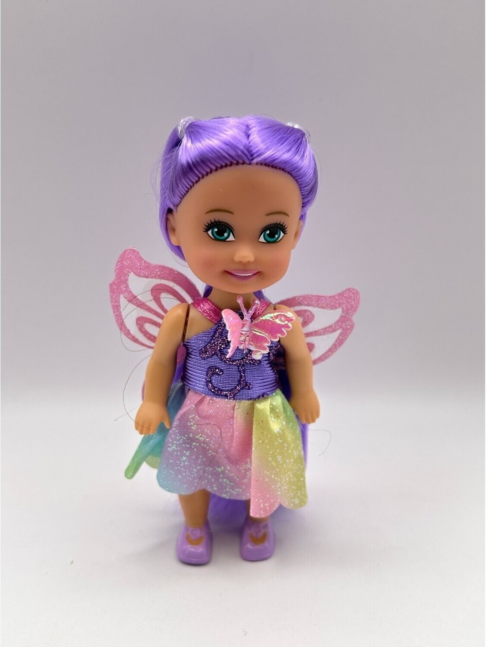 Mattel Barbie Chelsea Dreamtopia Fairy Doll Purple Hair 15cm Detachable Wings